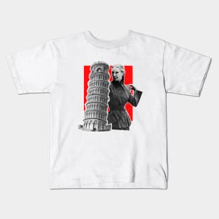 girl and the tower Kids T-Shirt